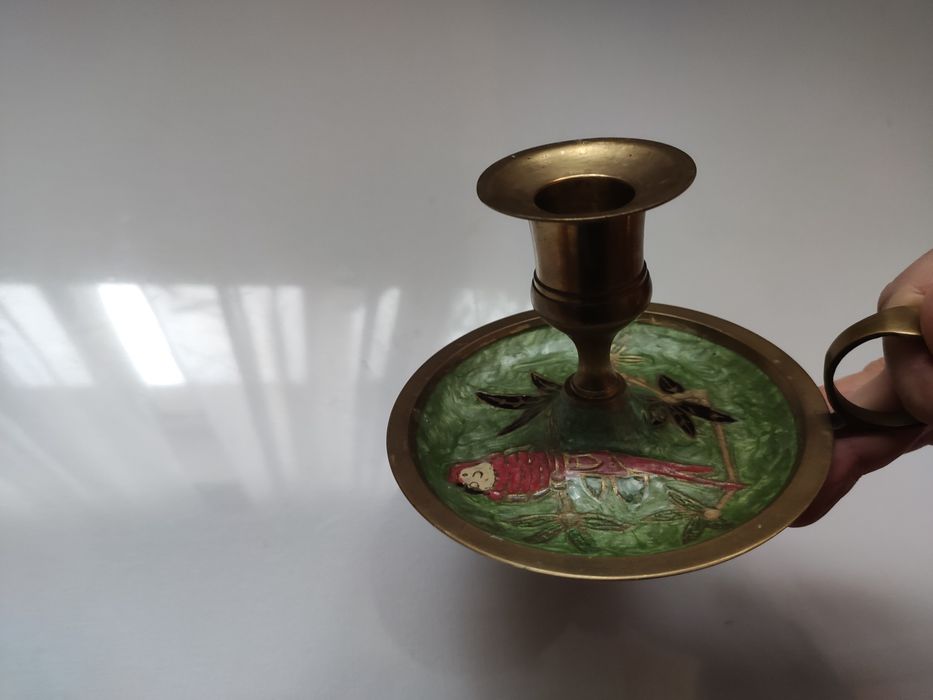 Sfesnic vechi bronz pictat colectie