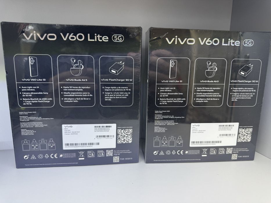 Vivo V60 Lite 5G, Elegant Black, 256/8GB, Special Edition, Sigilat