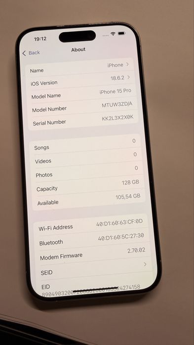 Apple iPhone 15 Pro 128GB - White Titanium