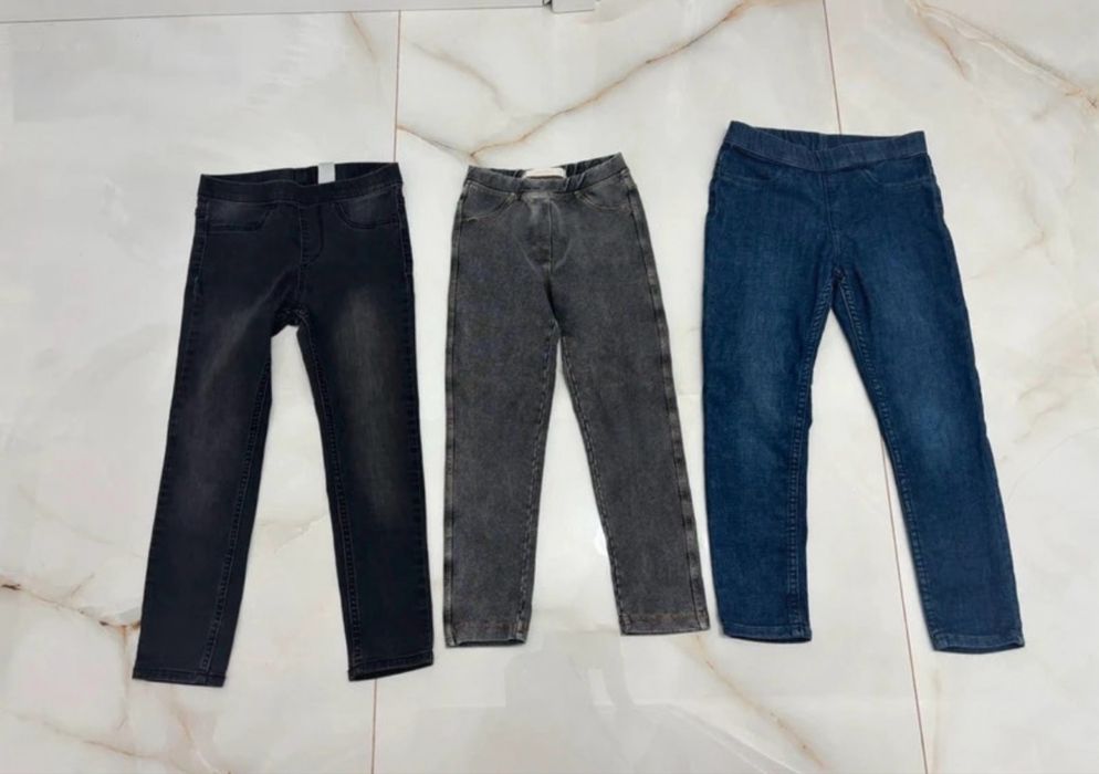 Lot colanti denim subtire 116 H&M si Mango