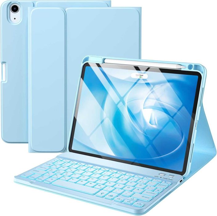 Husă Vobafe tastatură iPad Air 5 2022/Air 4 2020(10,9 inchi),QWERTZ