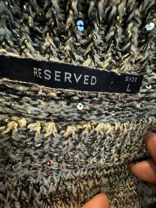 Pulover cu paiete si fir auriu_Reserved_marime L