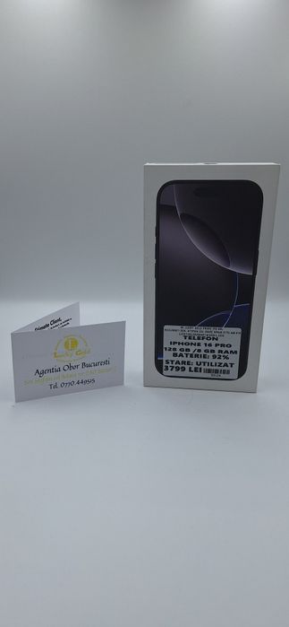 IPhone 16 Pro 128 GB 92% Baterie Garantie/Factura #53124