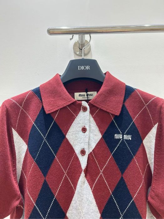 Поло из шерсти Miu Miu