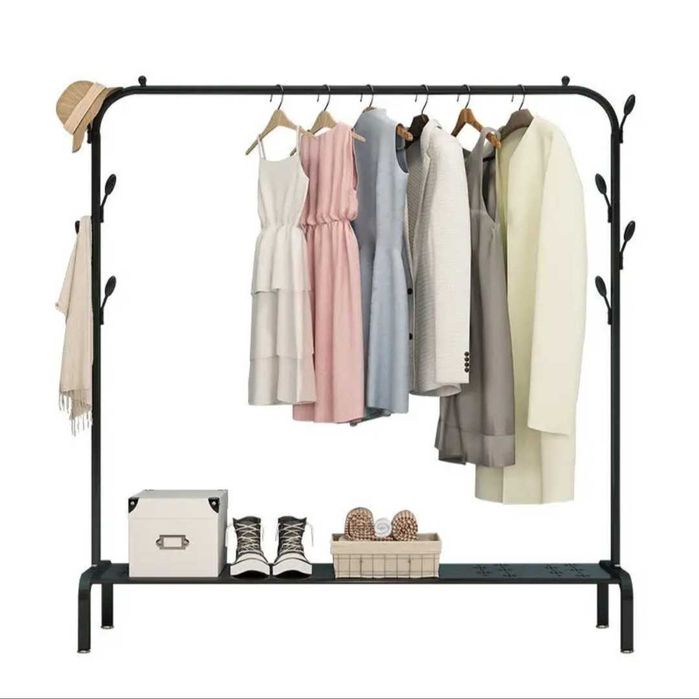 Напольная вешалка мобильный гардероб для одежды