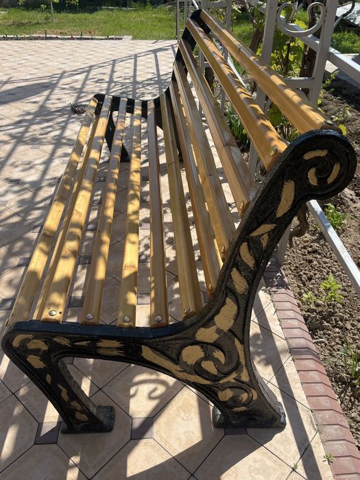 Чугунная скамейка, лавочка советское