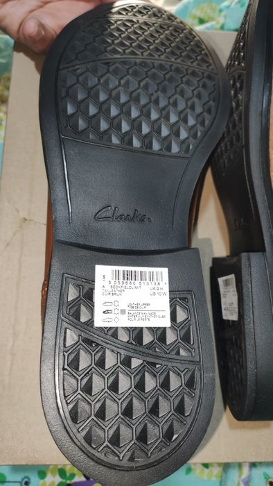 Елегантни мъжки половинки от естествена кожа Clarks №43