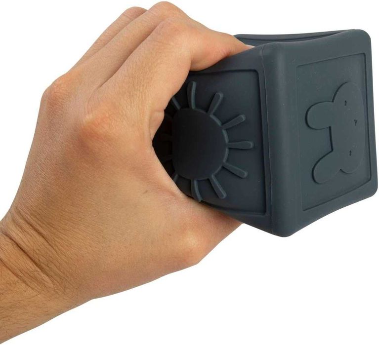 Bigjigs Toys Силиконови сензорни кубчета 3бр меки за деца и бебета