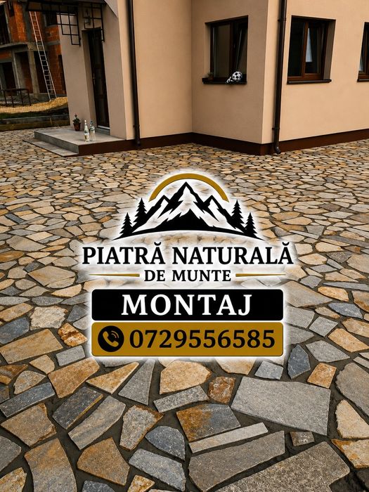 Piatra naturala de munte si montaj