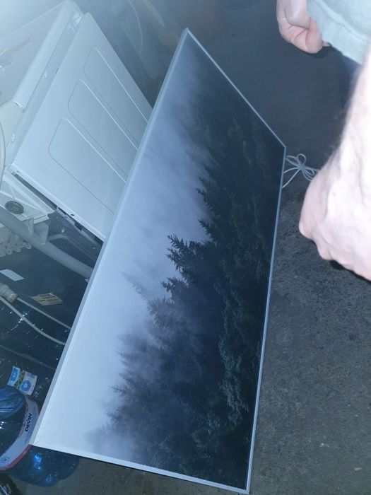 Електрическа печка с пейзаж