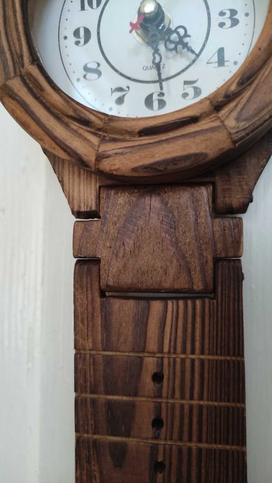 Стенен или настолен/2 в 1/ сгъваем часовник от дърво