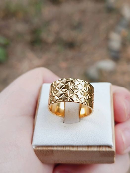Inel "Big Reflection" din argint de 925, placat cu aur de 18k, JK