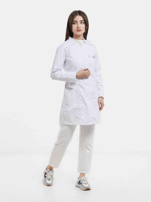 Медицинский халат "Донна" с серой добавкой