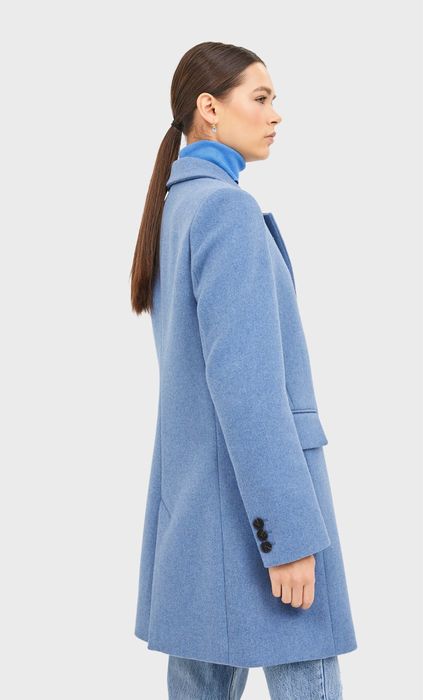 Stradivarius зимно палто в небесно син цвят Zara