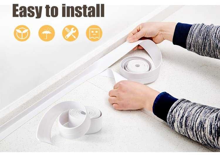 Banda adeziva SUIXI, etansare, impermeabila, alba, 22 sau 38mm x 3.2m