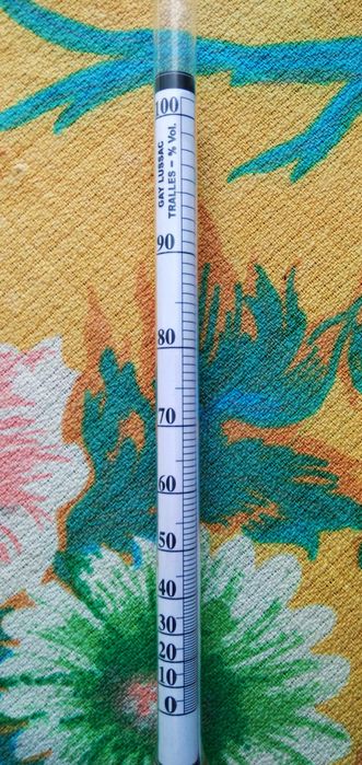 Професионален Спиртомер/Захаромер+стъклена колба. Вариант с термометър