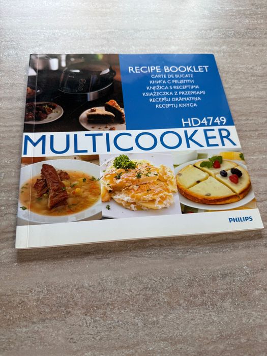 Multicooker Philips HD4749/70, 1070 W, 5 L, functie Slow-Cooker, 22 Programe automate, Negru