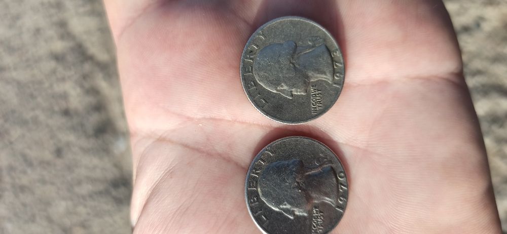 Продам четверть американских долларов 1970 и 1973 года