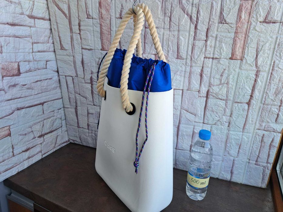 дамска чанта O BAG,бяла ,силиконова,