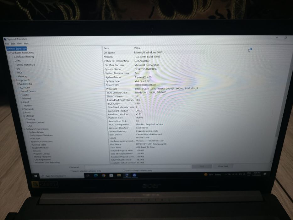 Laptop Acer A515-55 series