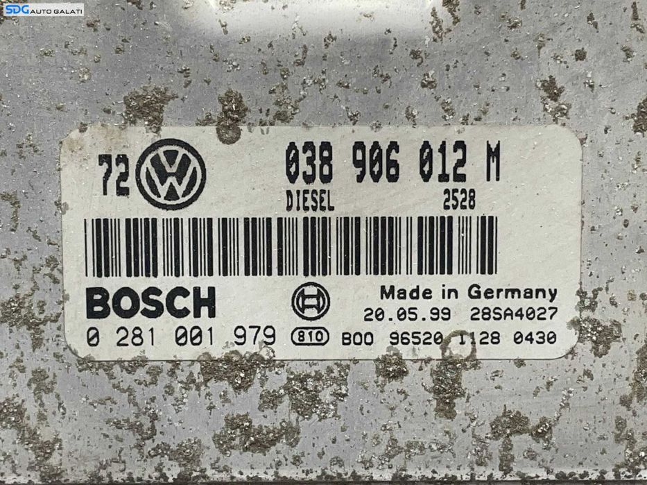 Kit Pornire ECU Calculator Motor Ceas Ceasuri Bord Chei Cheie CIP Imobilizator Volkswagen Bora 1.9 TDI 1998 - 2005 Cod 038906012M 0281001979 1J0920820B [L4609] [L4610]
