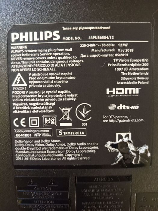 Leduri pentru tv philips  108 cm diagonala  led noi