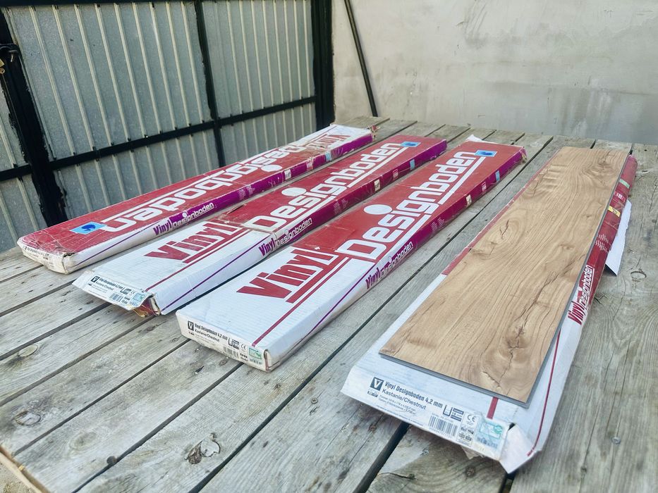 Vinil click Kastaniu – 6,94 m² pentru baie/bucătărie + MONTAJ GRATUIT