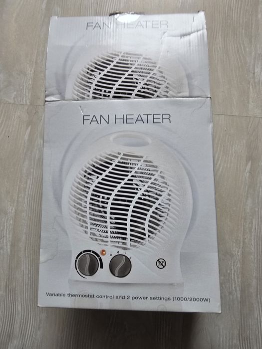 Încălzitor electric 1000/2000W cu termostat și 2 trepte de încălzire