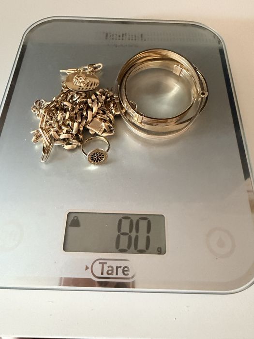 Aur 14 k Pret 420 gr.  Bratara, Lant, inel