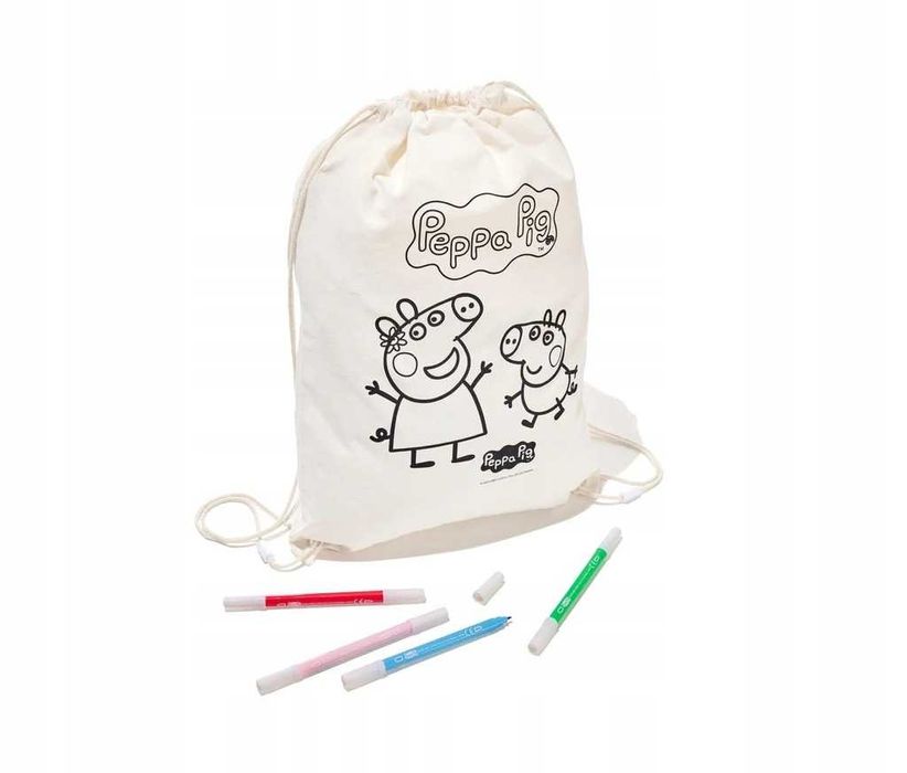Чанта за оцветяване Peppa Pig с маркери креативна раница Пепа Пиг