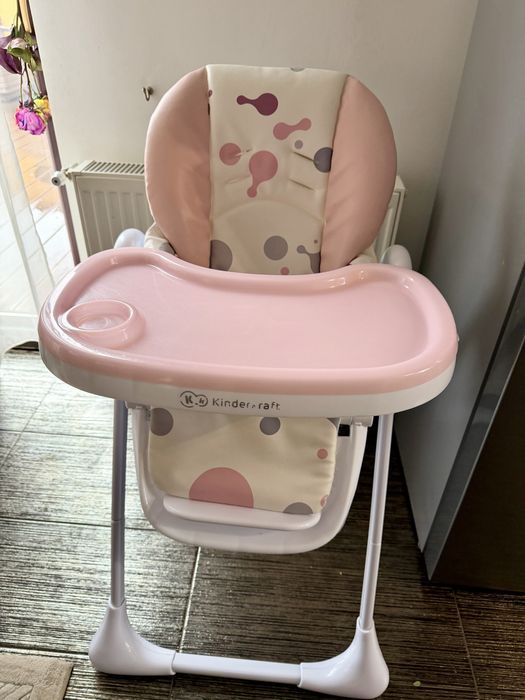 Scaun de masa bebe Kinderkraft Yummy Roz