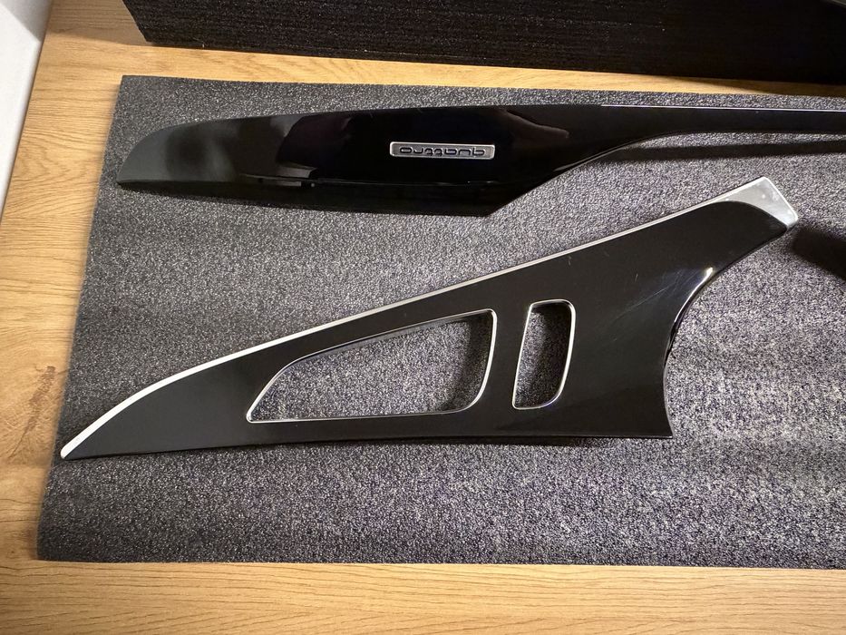 Set Complet Trimuri Interioare Audi A6 C7 (2011–2018) Black Piano / Piano Black Original – Cu Emblema Quattro