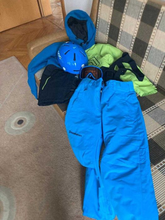 Costum ski Horsefeathers copii marimea L  9164-170 albastru /verde