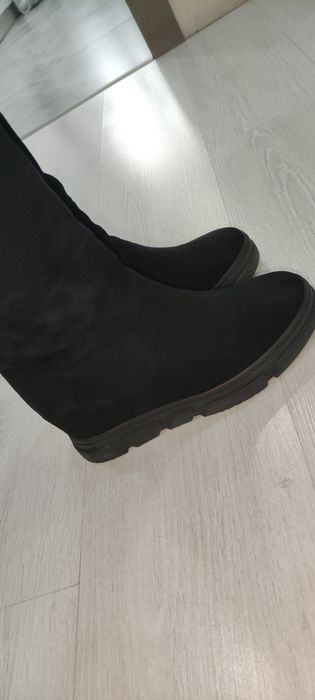 Ботфорты замшевые