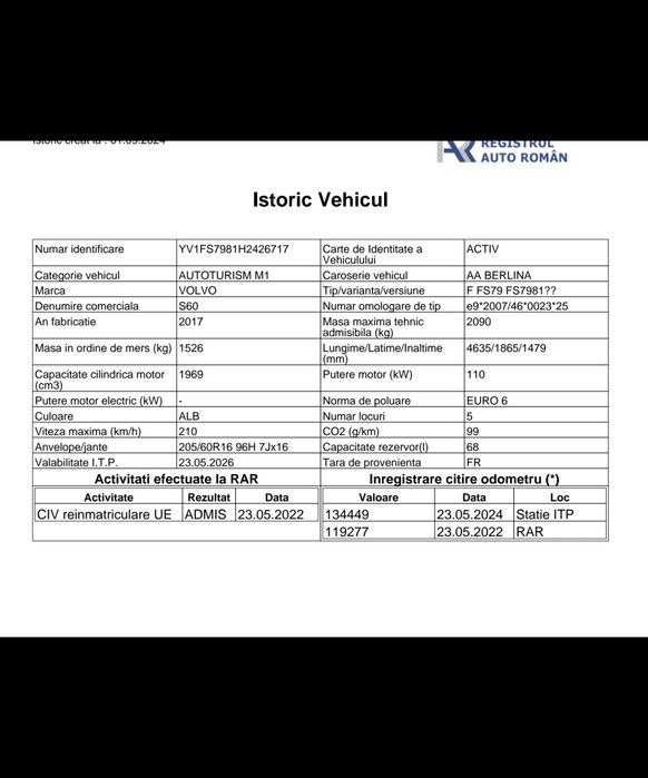 Volvo S60 D3 2.0d 150 cai 2017