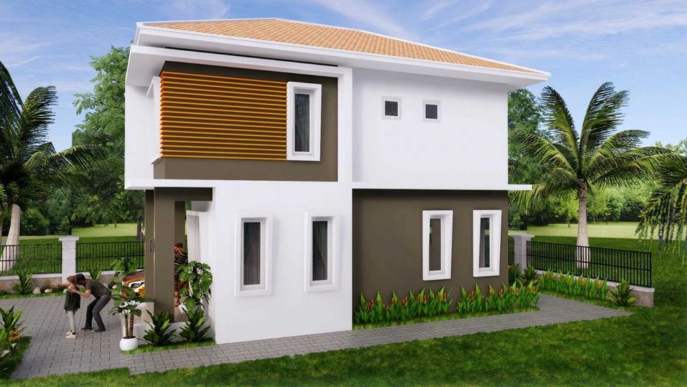 НА ИЗПЛАЩАНЕ - Двуетажна сглобяема къща с 3 спални, 108 кв. м