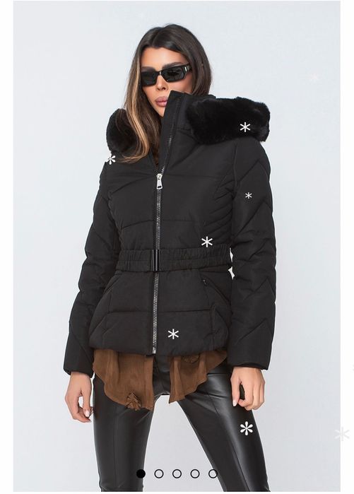 Черно зимно яке Junona