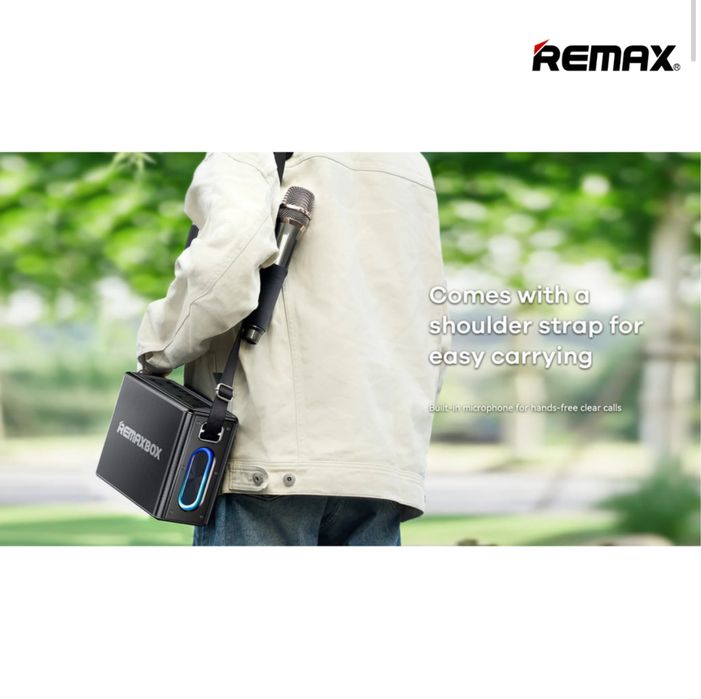 Караоке Колонка Remax RB-M51 120W (12000mAh) с двумя микрафонами