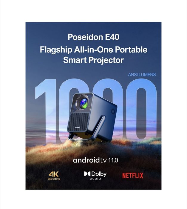Proiector Beamer Ultimea Poseidon E40, Android TV 11.0