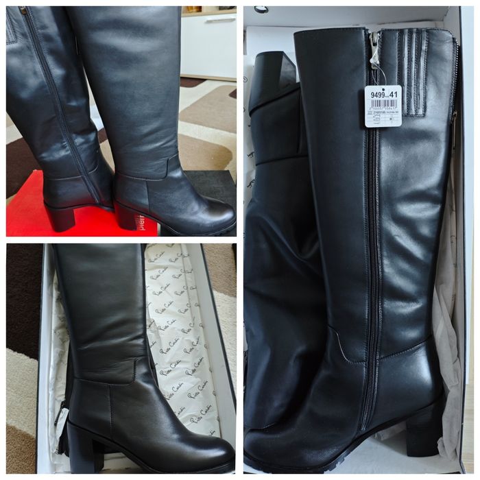 Абсолютно новые зимние кожаные сапоги