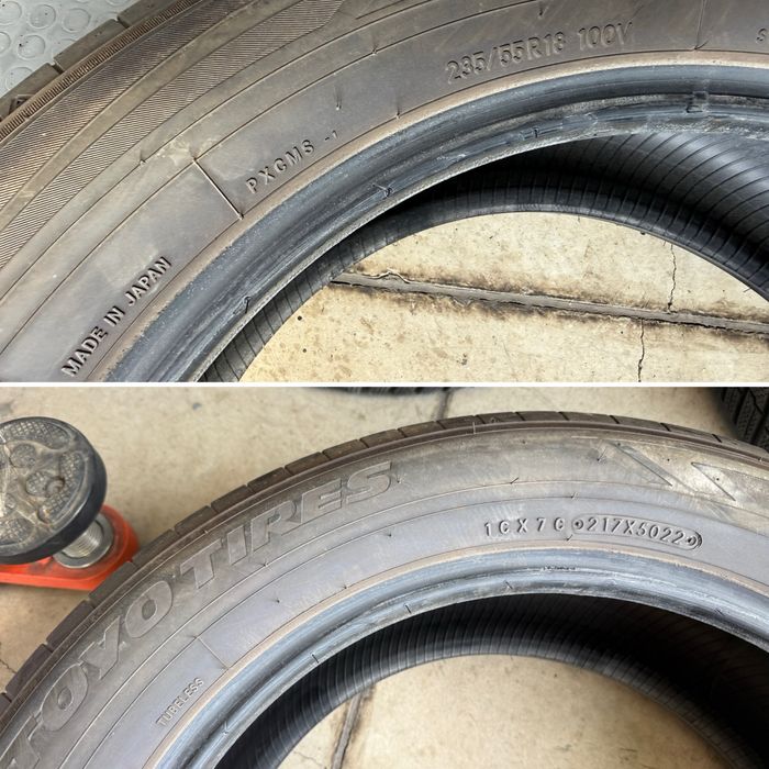 2x2бр. ЧИСТО НОВИ Летни Гуми С Борд 235/55R/18 -HANKOOK+TOYO- DOT:0822+5022 **AO+EV**