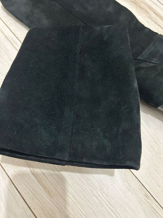 Cizme negre piele întoarsă, 36
