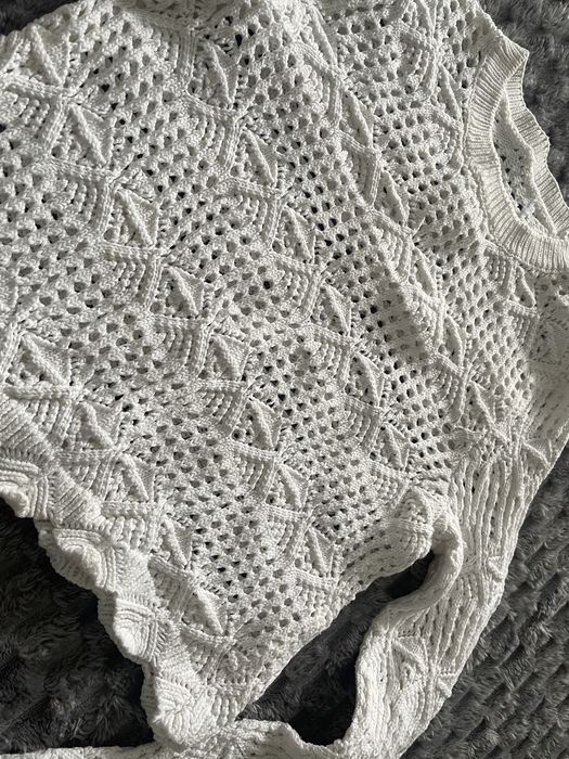 Кофта сетка белая