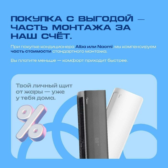 Кондиционер MIDEA модель ALBA 07 btu до 18 м2!