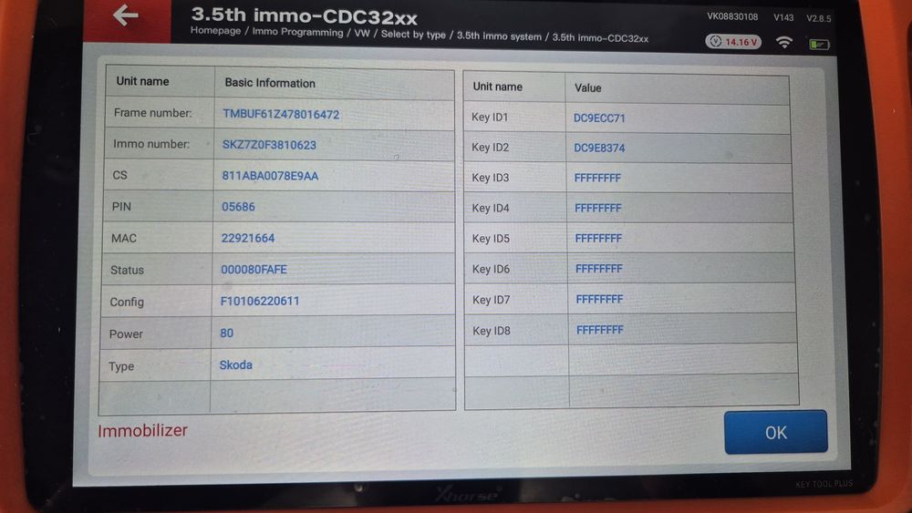 Километраж Skoda octavia 2,VRS 2007 бензин 1Z0 920 842C