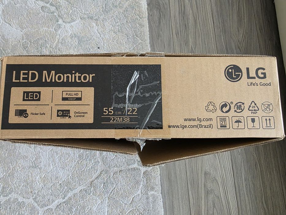 Monitor LED LG 21,5", Full HD, VGA, Negru, 22M38