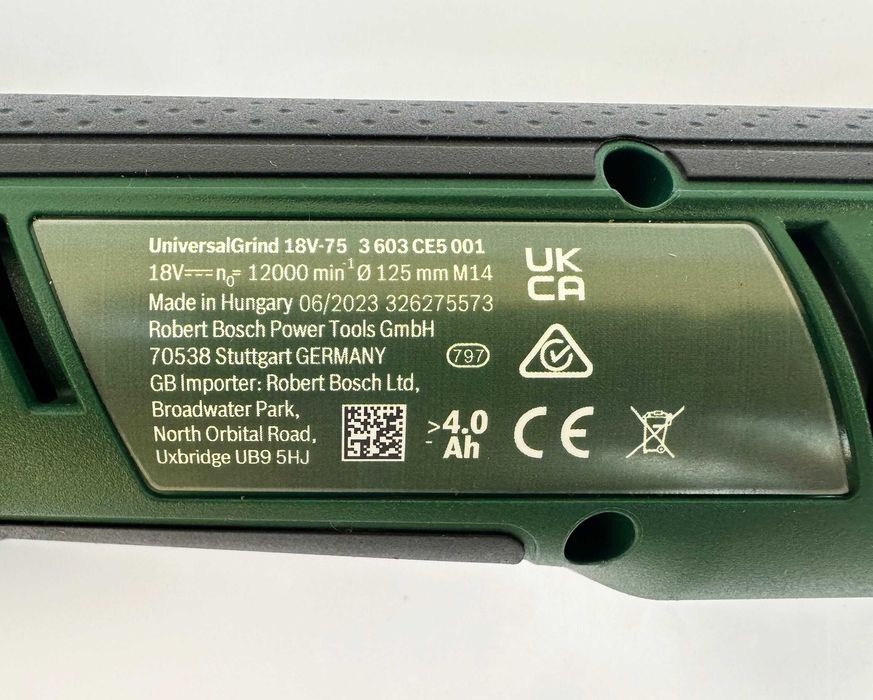 BOSCH UniversalGrind 18V-75 - Нов акумулаторен ъглошлайф