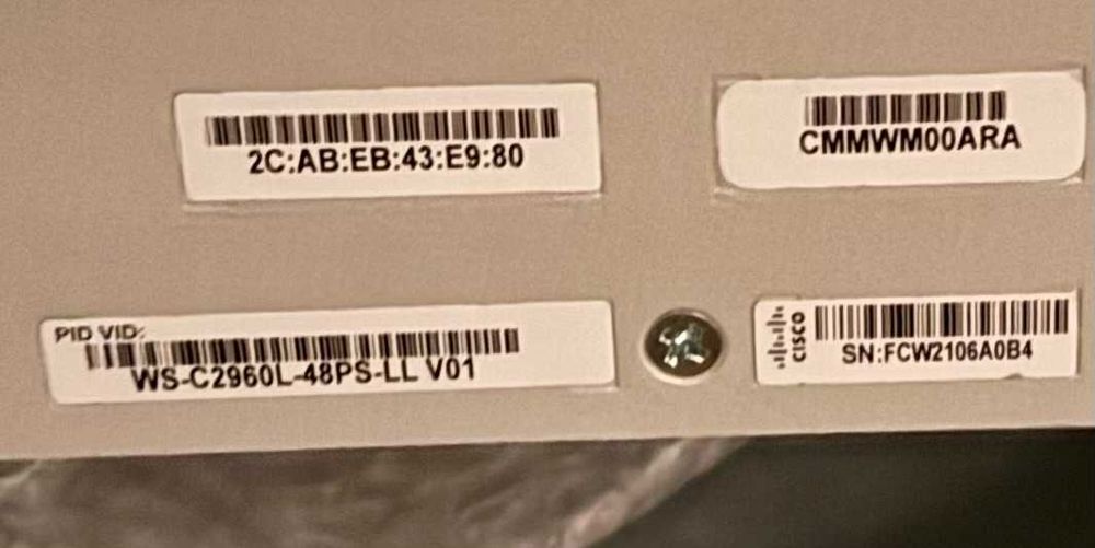 WS-C2960L-48PS-LL,Cisco Catalyst 2960L Switch,48xGigE PoE/4x1G SFP/LAN