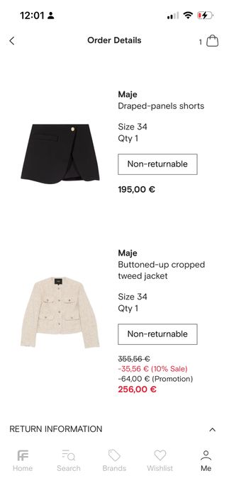 Maje яке сако букле със златисти емблематични копчета ново