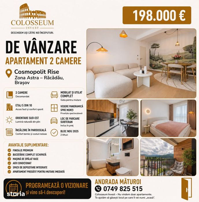 Răcădău/Cosmopolit Rise apartament 2 camere mobilat,parcare subterana — fotografia 1